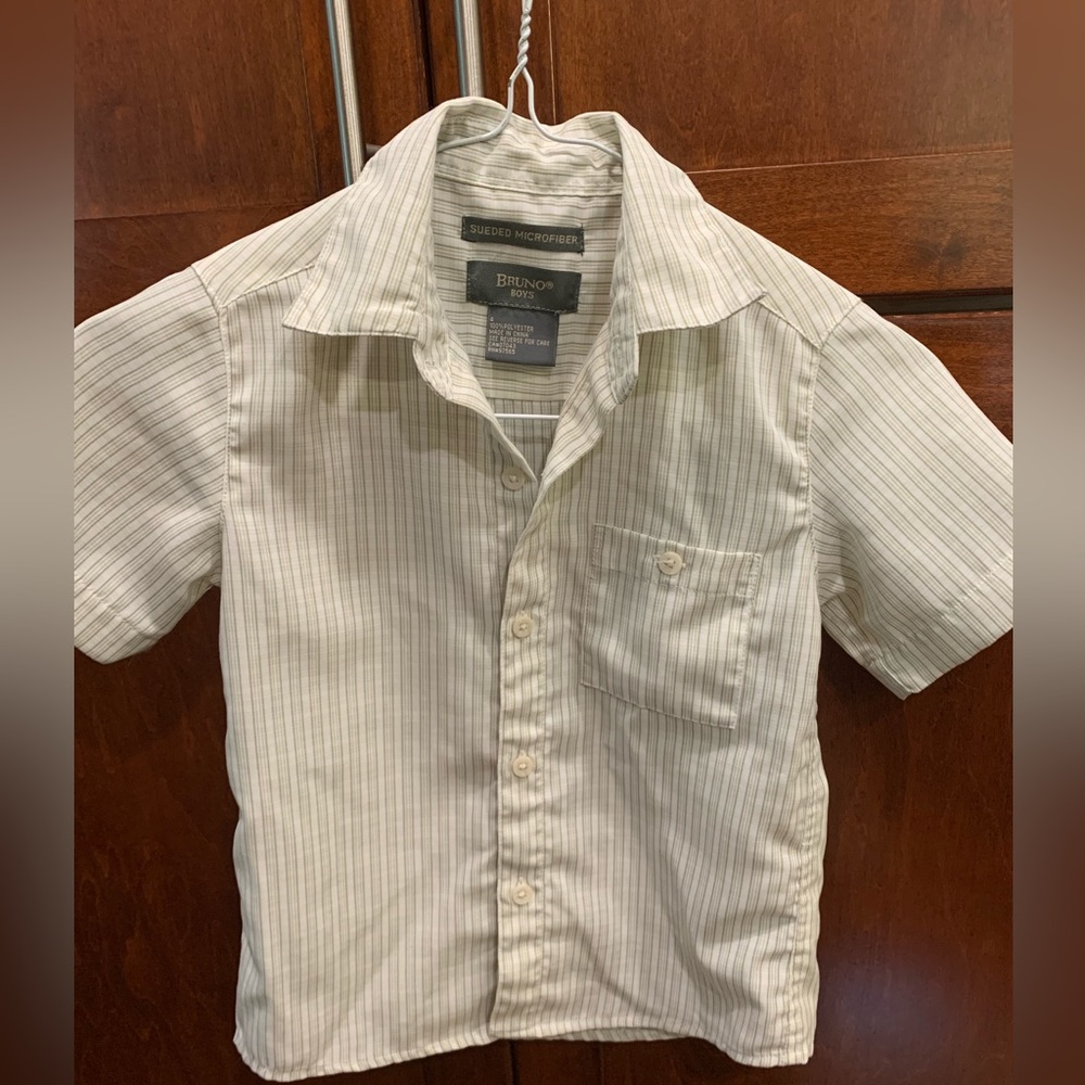Toddler Boys - soft brushed microsuede short sleeve shirt - 4T